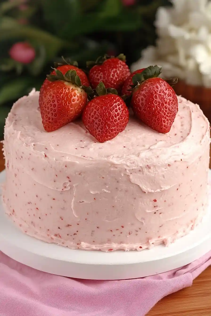 strawberry birthday cake