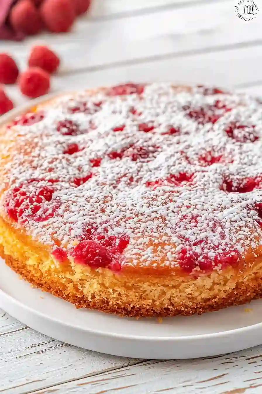 raspberry upside down cake