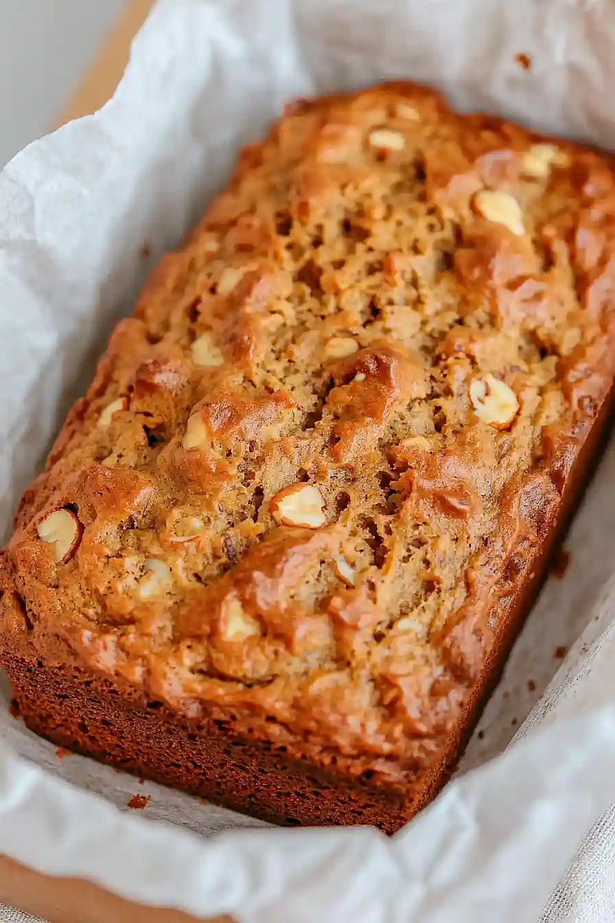 zucchini bread with white chocolate chips and macadamia nuts 