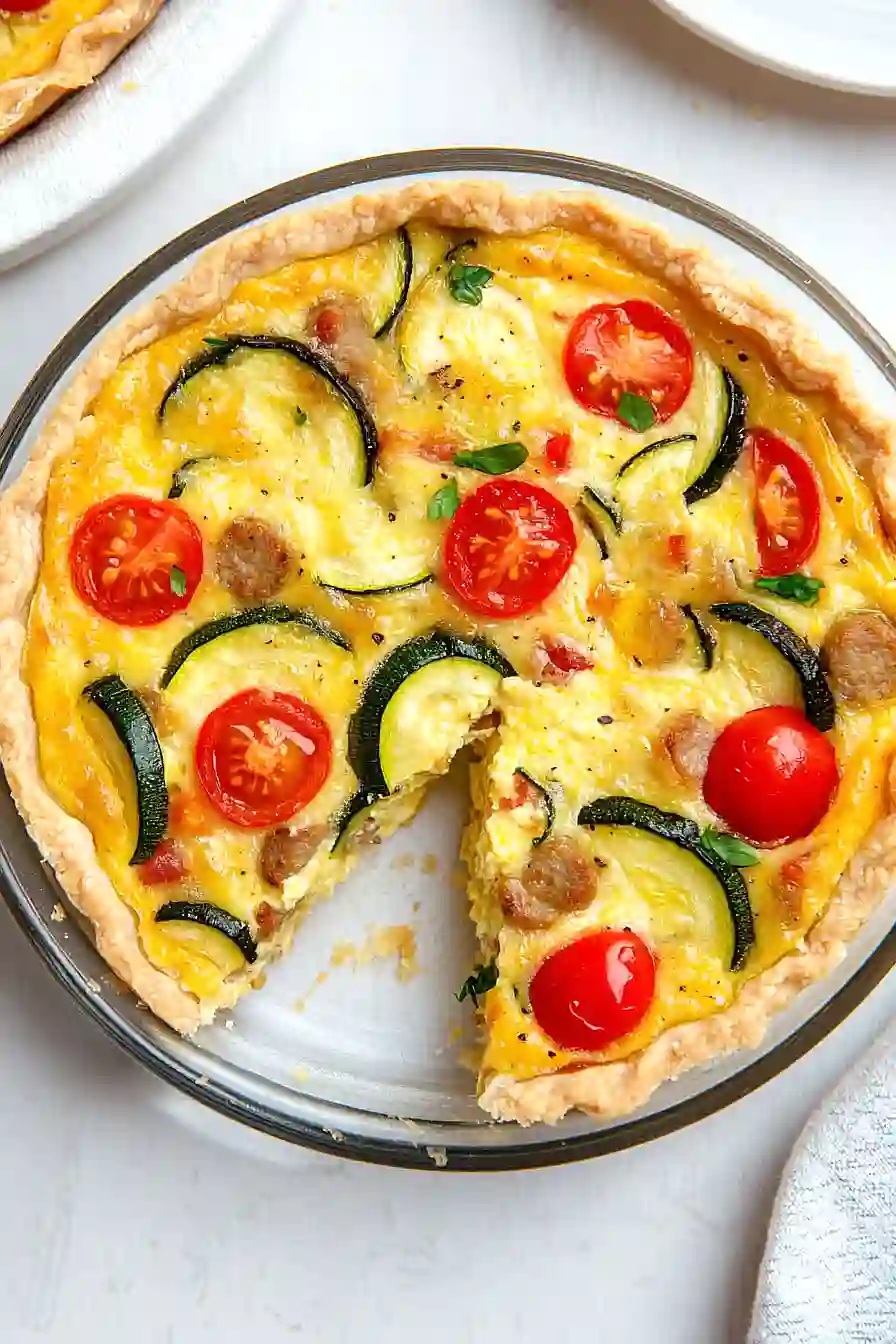 sausage and zucchini quiche