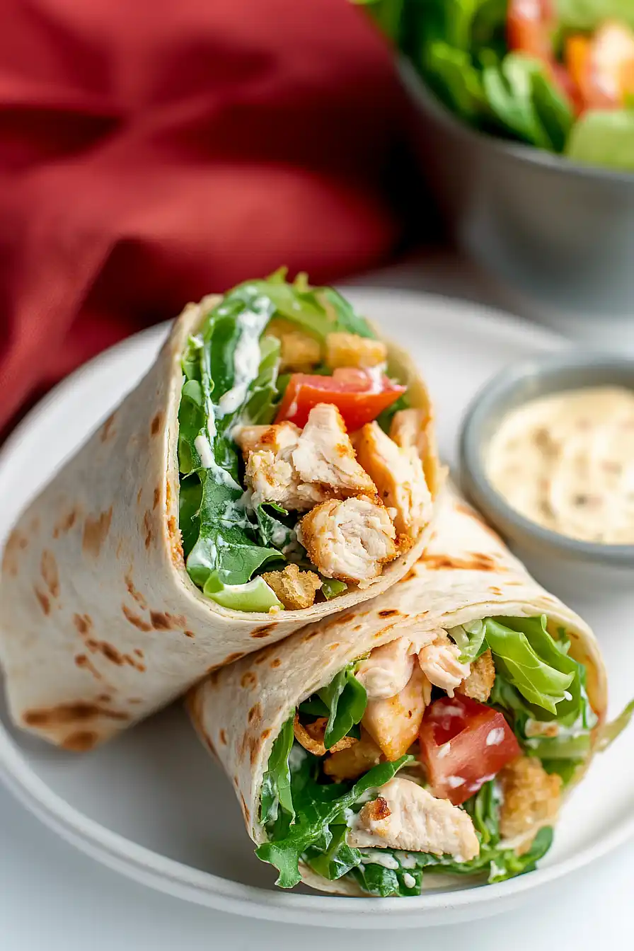 bacon chicken caesar wraps