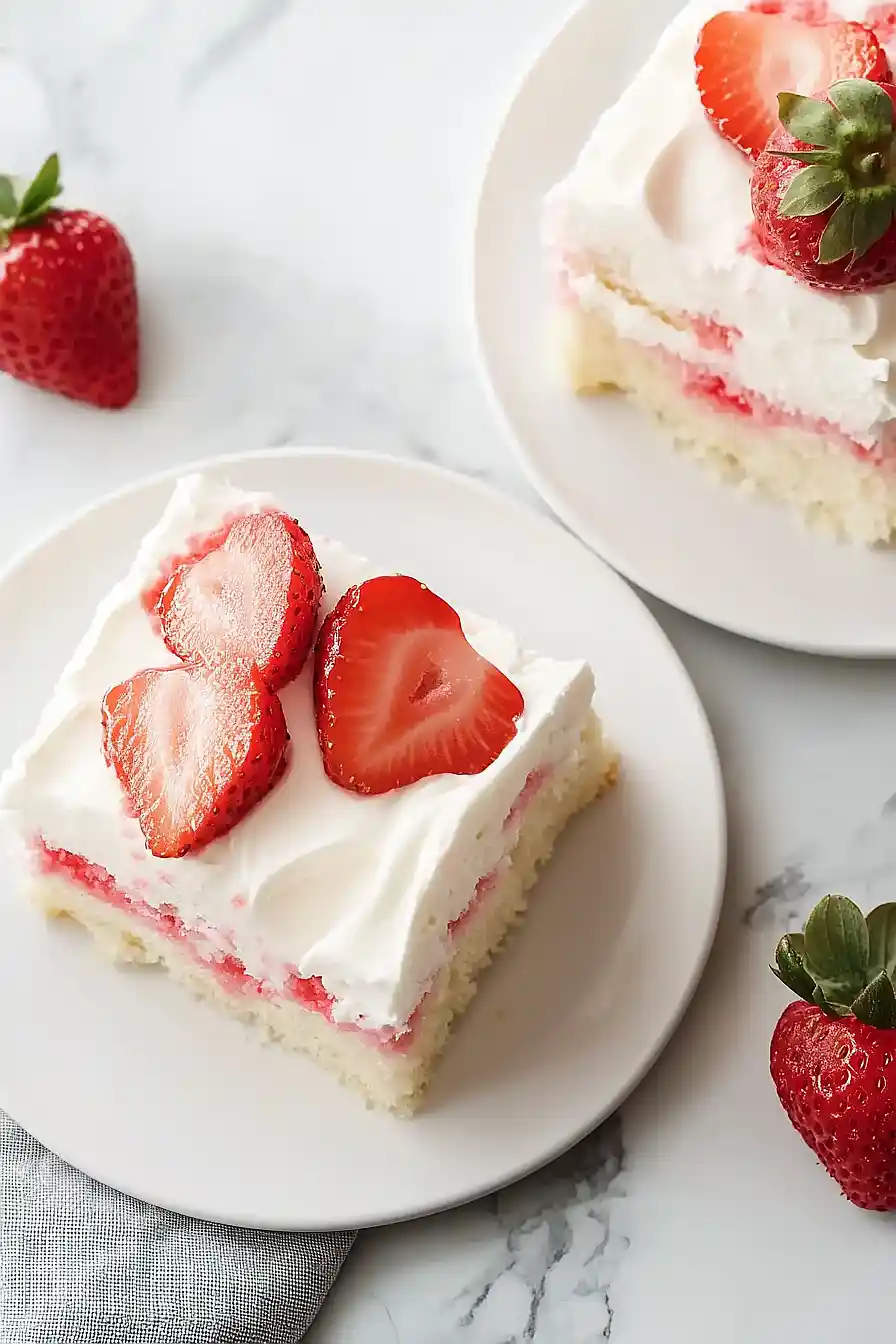 strawberry poke cake