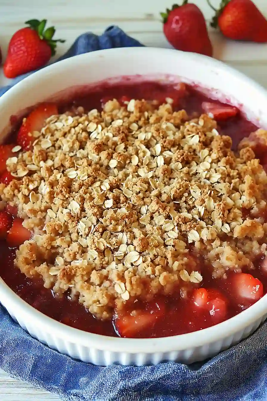 strawberry rhubarb crisp