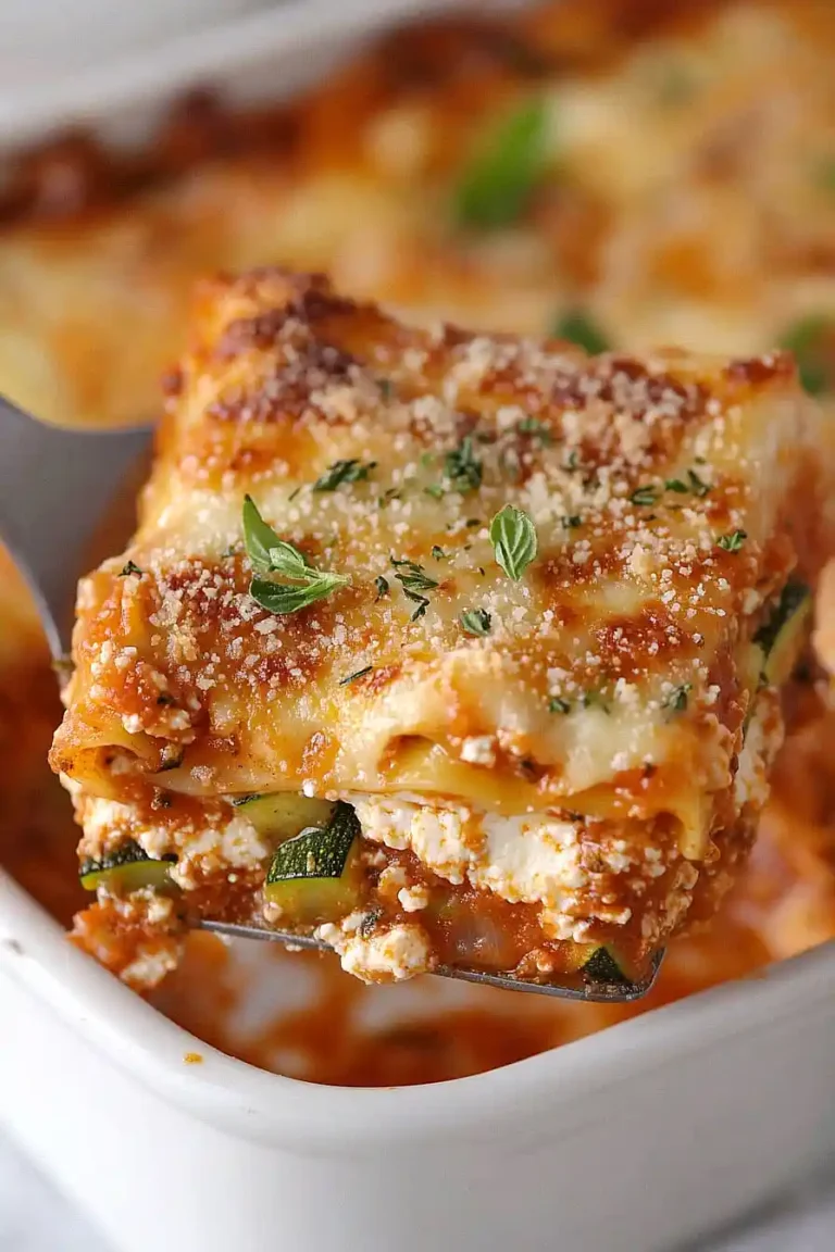spicy zucchini ricotta lasagna with oregano breadcrumbs