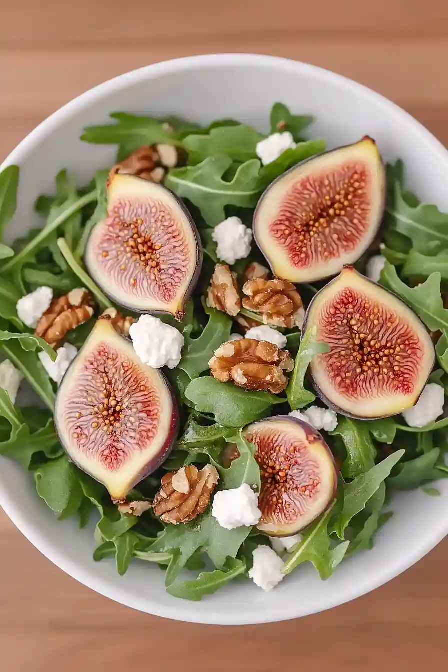 fig goat cheese walnut salad