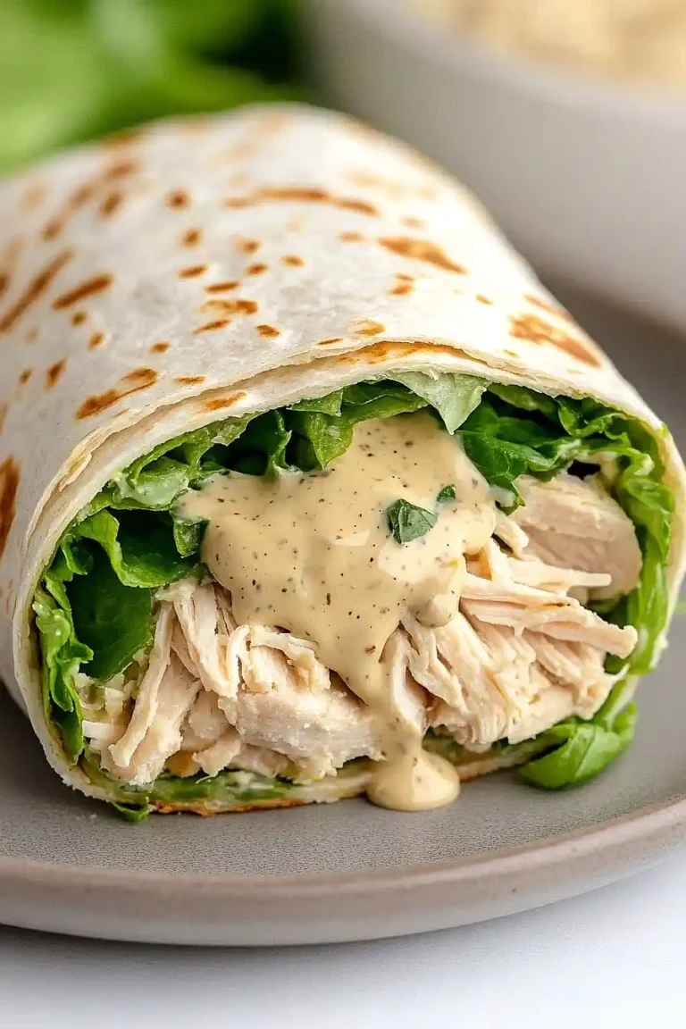 crockpot chicken caesar wraps
