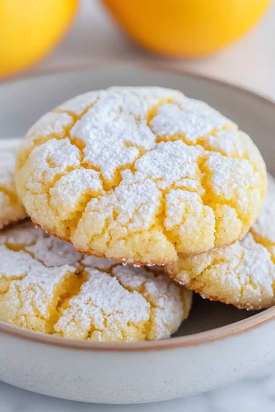 cake mix lemon crinkle cookies