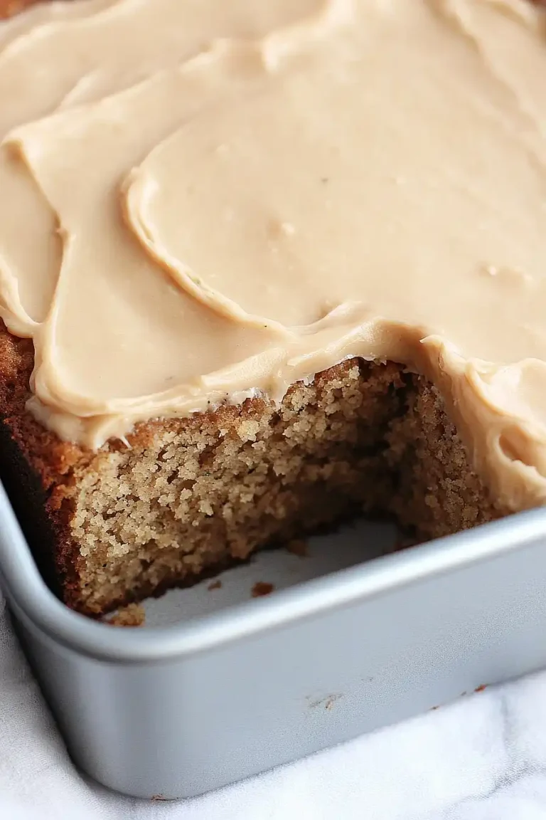 zucchini cake with brown sugar icing