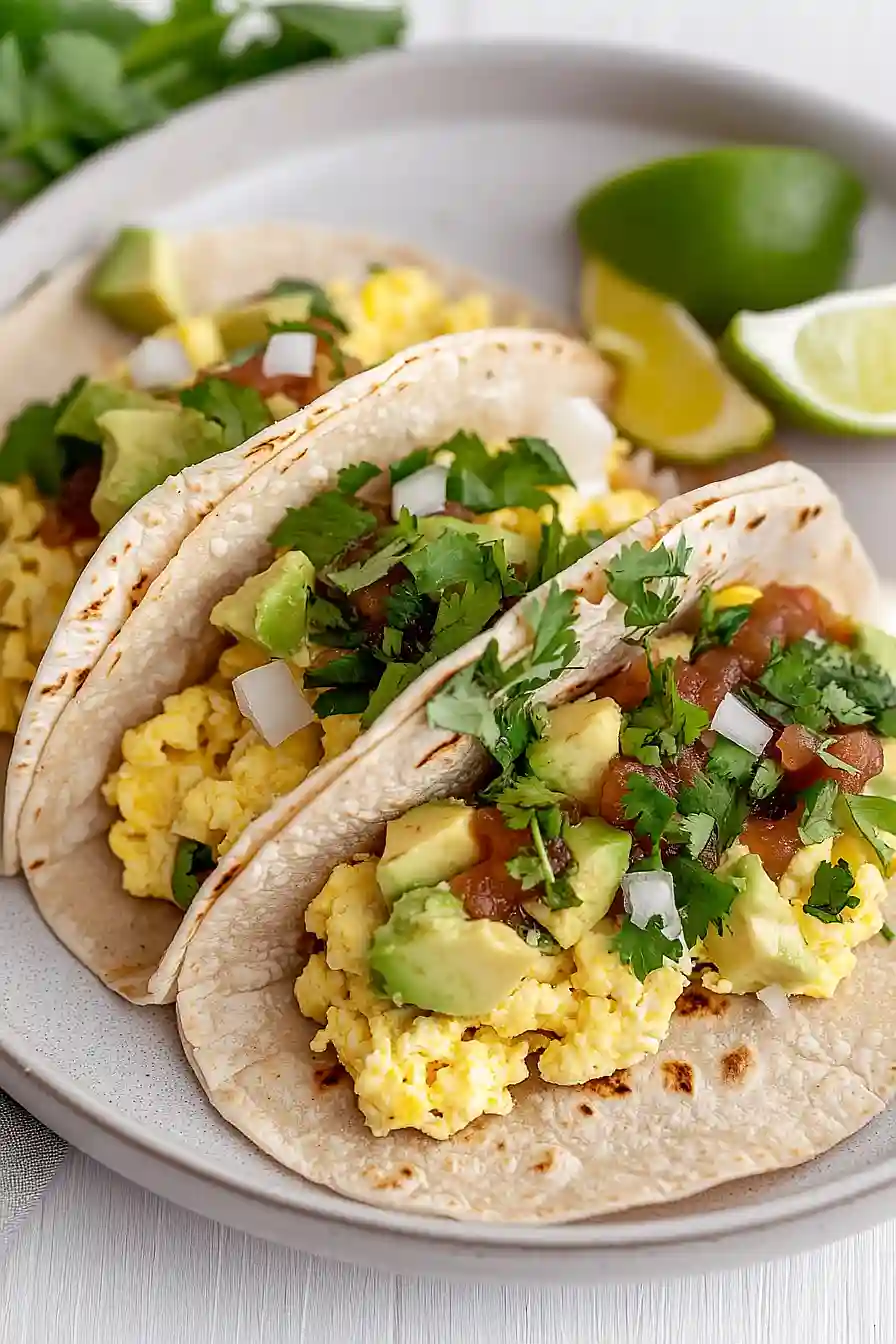 breakfast tacos with avocado