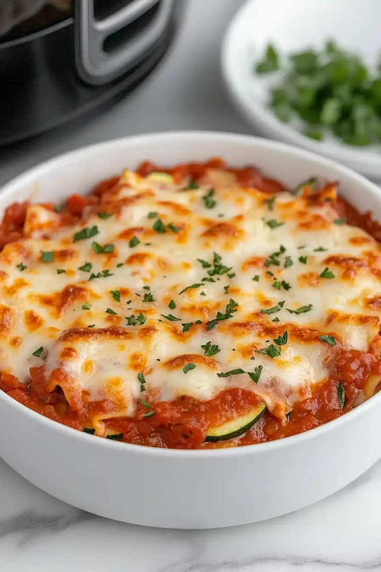 air fryer zucchini lasagna