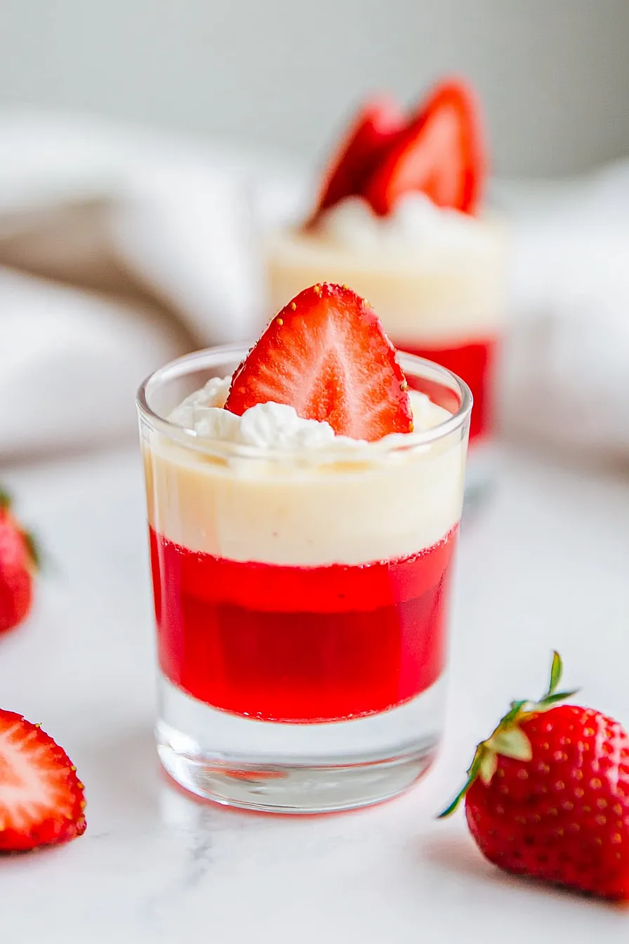 strawberry cheesecake jello shots