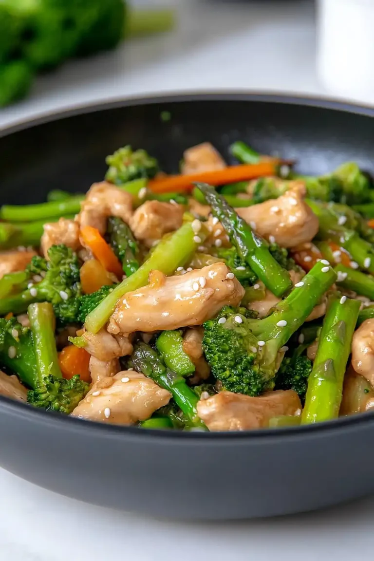 orange chicken and vegetable stir fry
