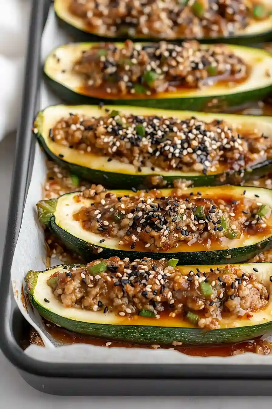 pork stuffed zucchini boats 