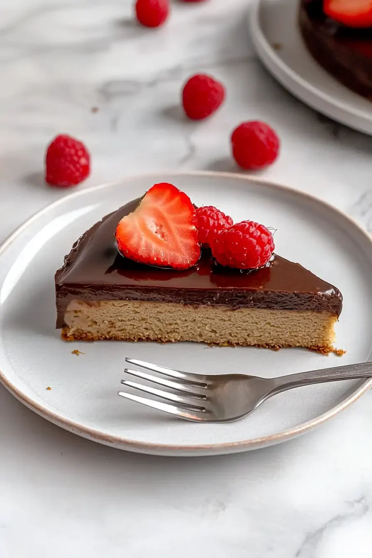 vanilla cake with chocolate ganache