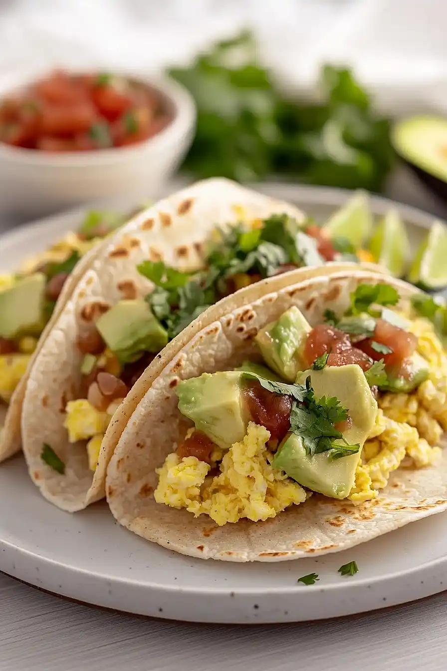 breakfast tacos with avocado