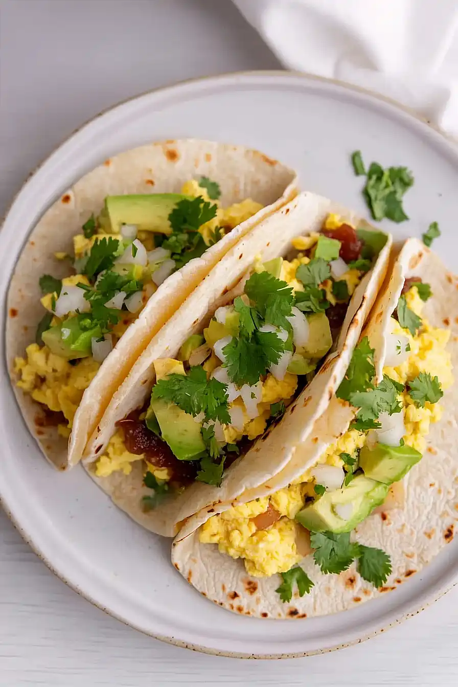 breakfast tacos with avocado