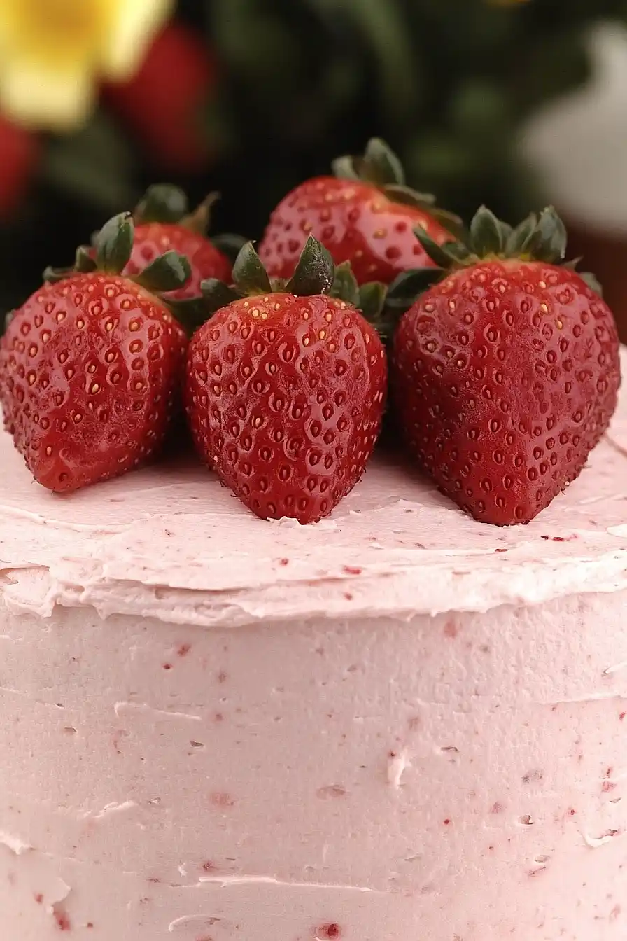 strawberry birthday cake