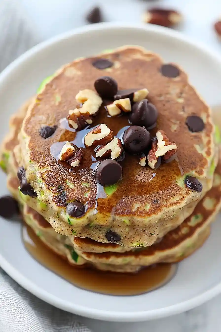 zucchini chocolate chip pancakes