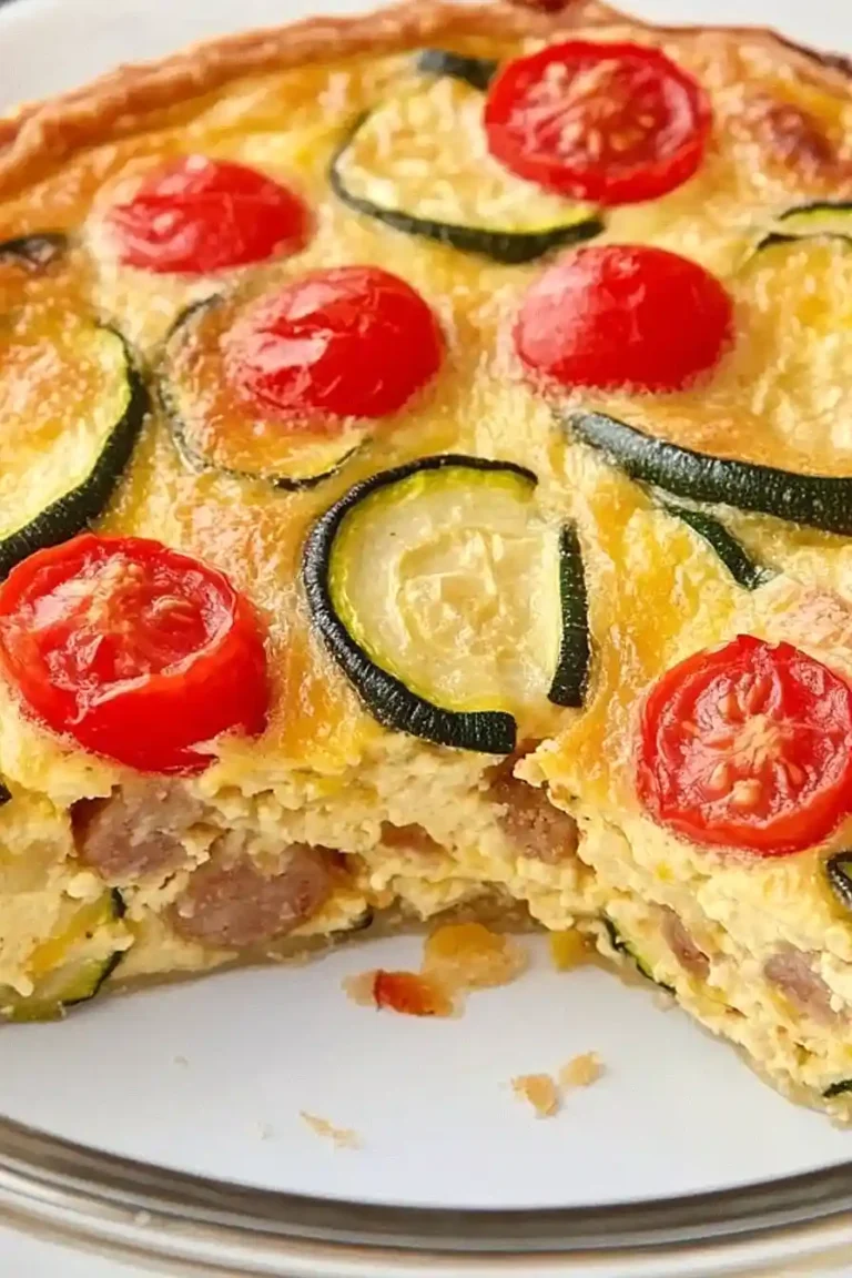 sausage and zucchini quiche
