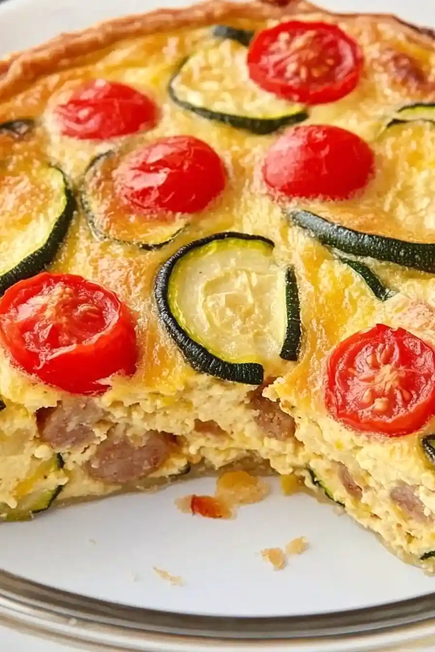sausage and zucchini quiche