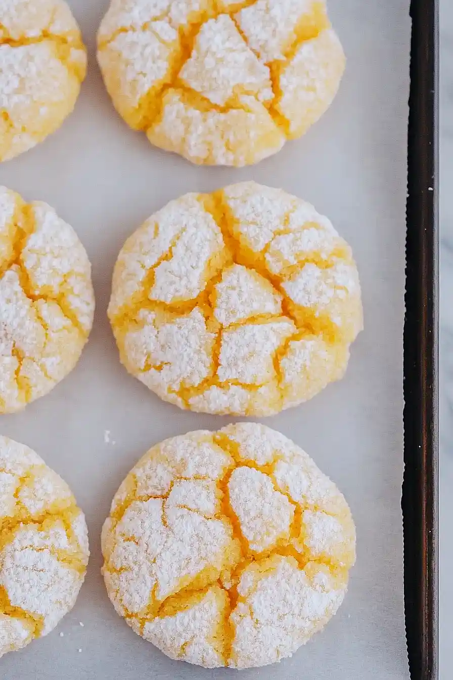 cake mix lemon crinkle cookies