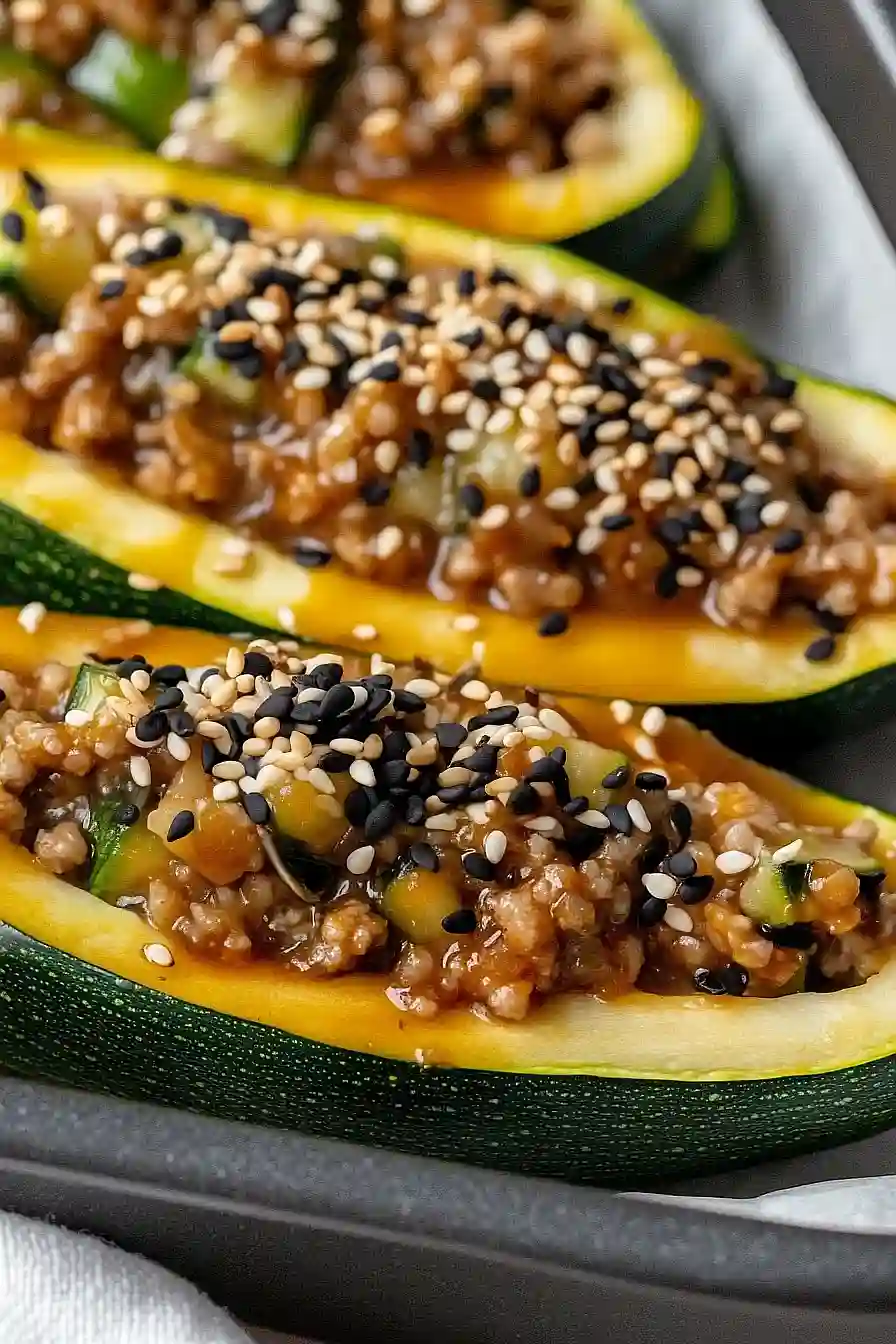 pork stuffed zucchini boats 
