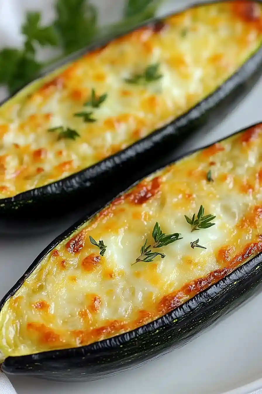 egg stuffed zucchini boats 