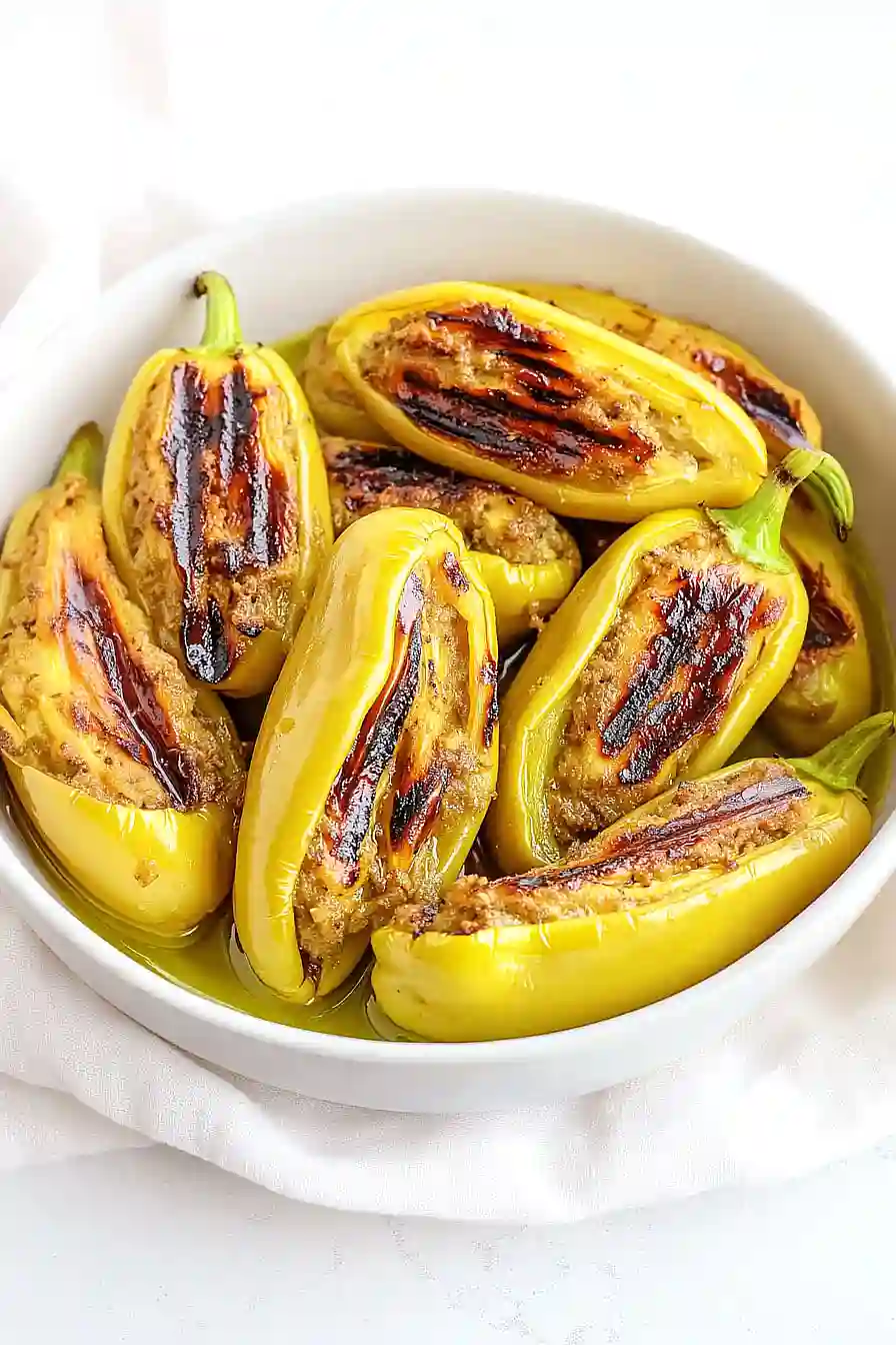 grilled stuffed banana peppers
