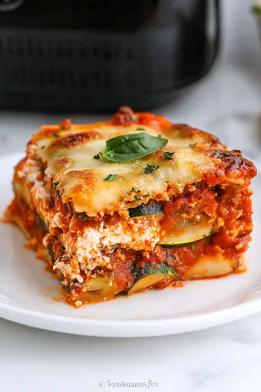 air fryer zucchini lasagna