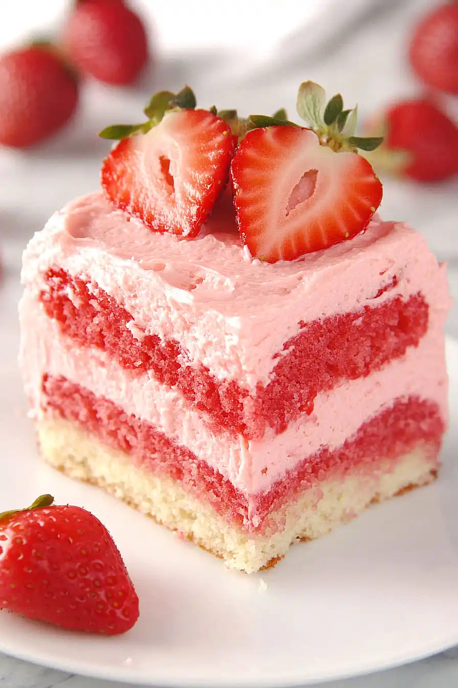strawberry vintage cake