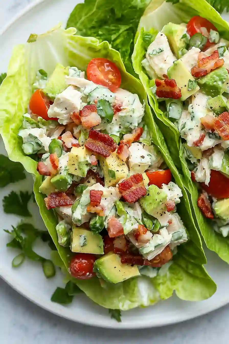 blt chicken salad lettuce wraps