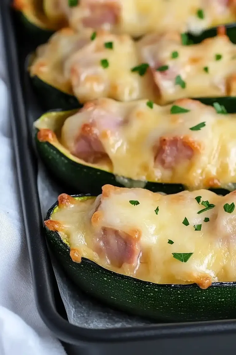 ham stuffed zucchini boats