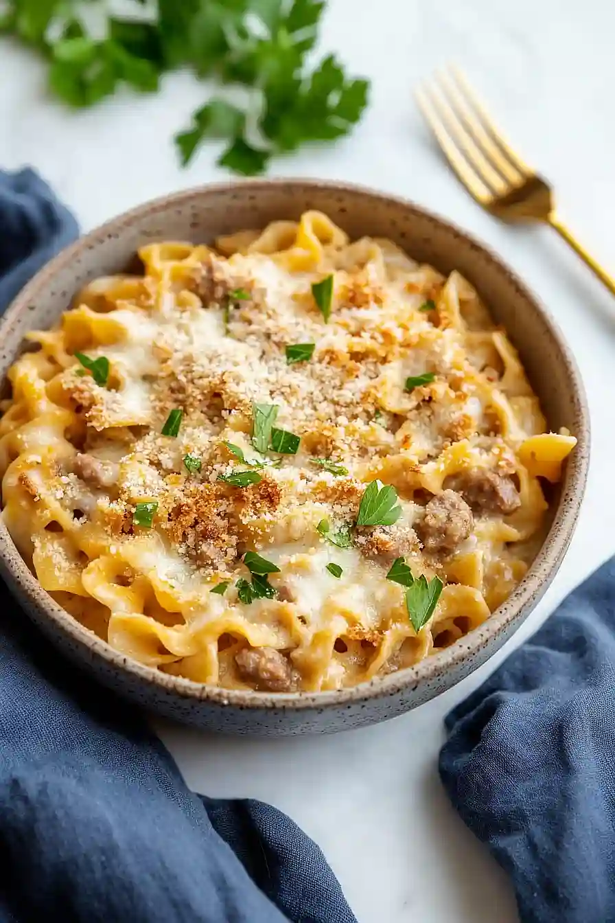 pork sausage noodles
