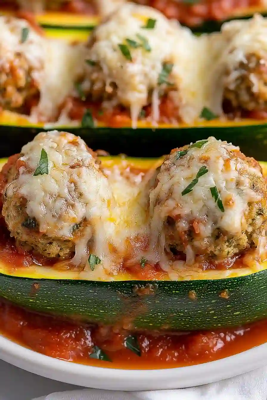 meatball stuffed zucchini boats