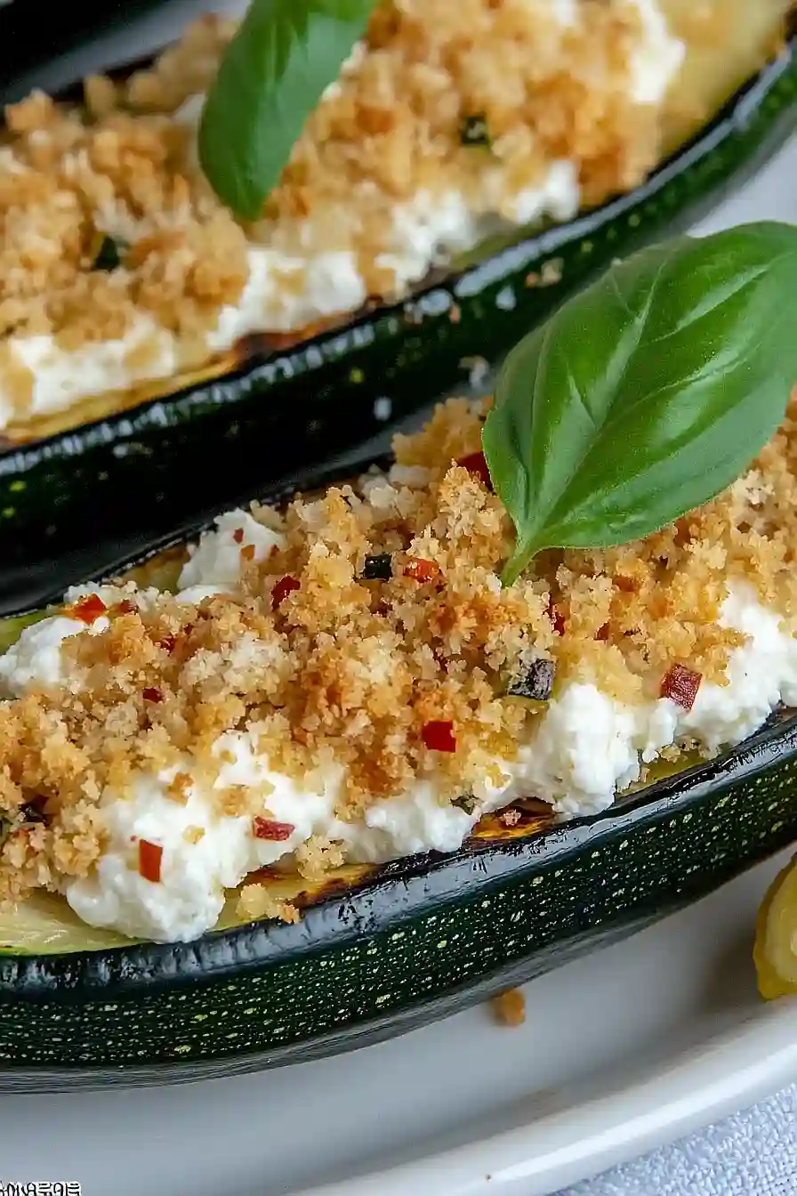 goat cheese zucchini boats 