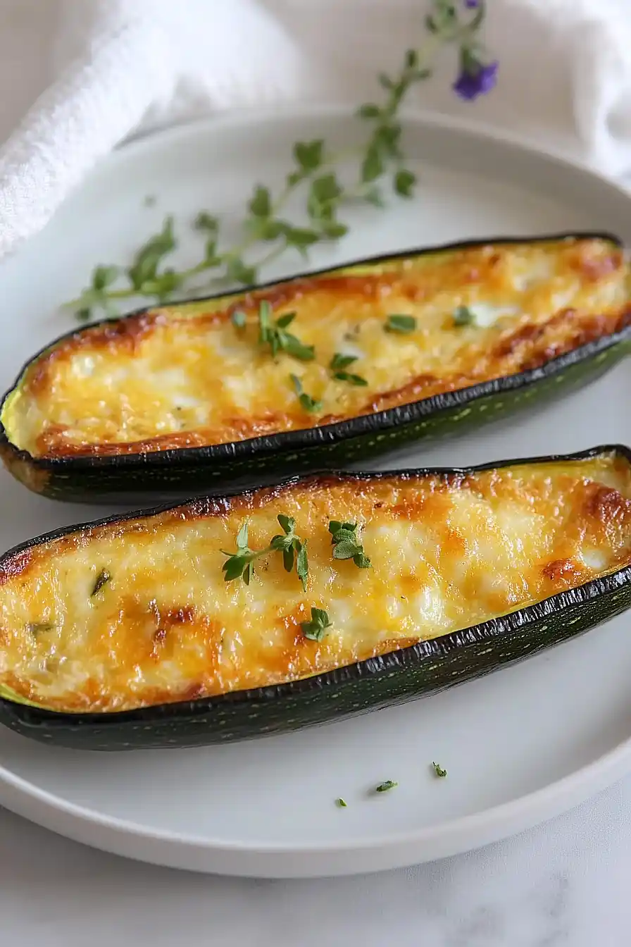 egg stuffed zucchini boats 