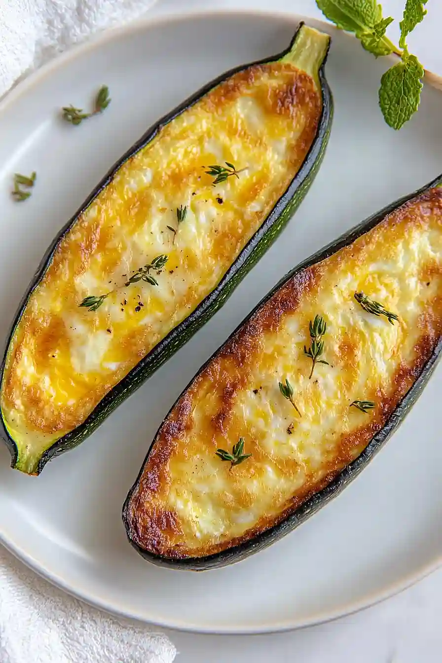egg stuffed zucchini boats 