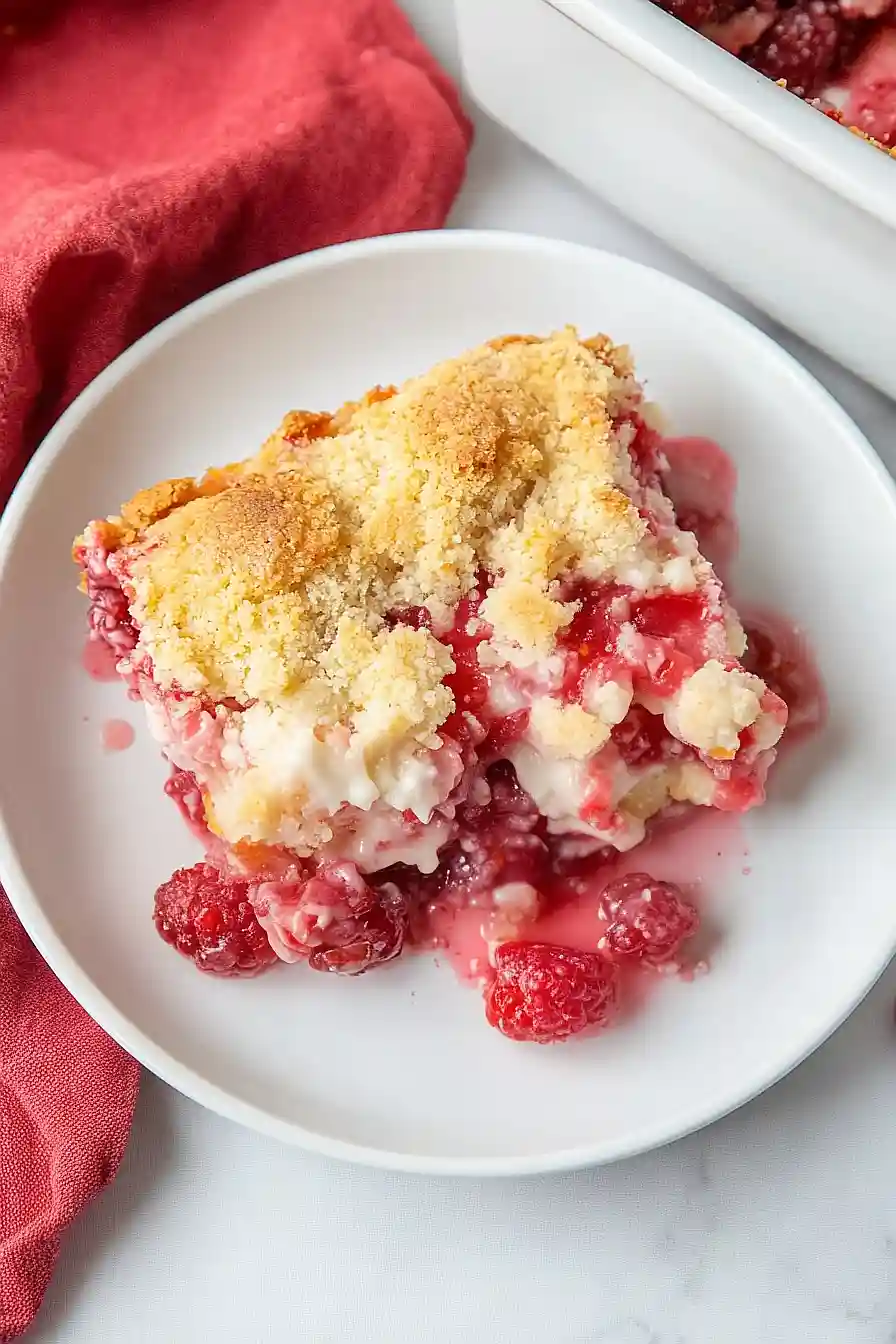 raspberry dump cake