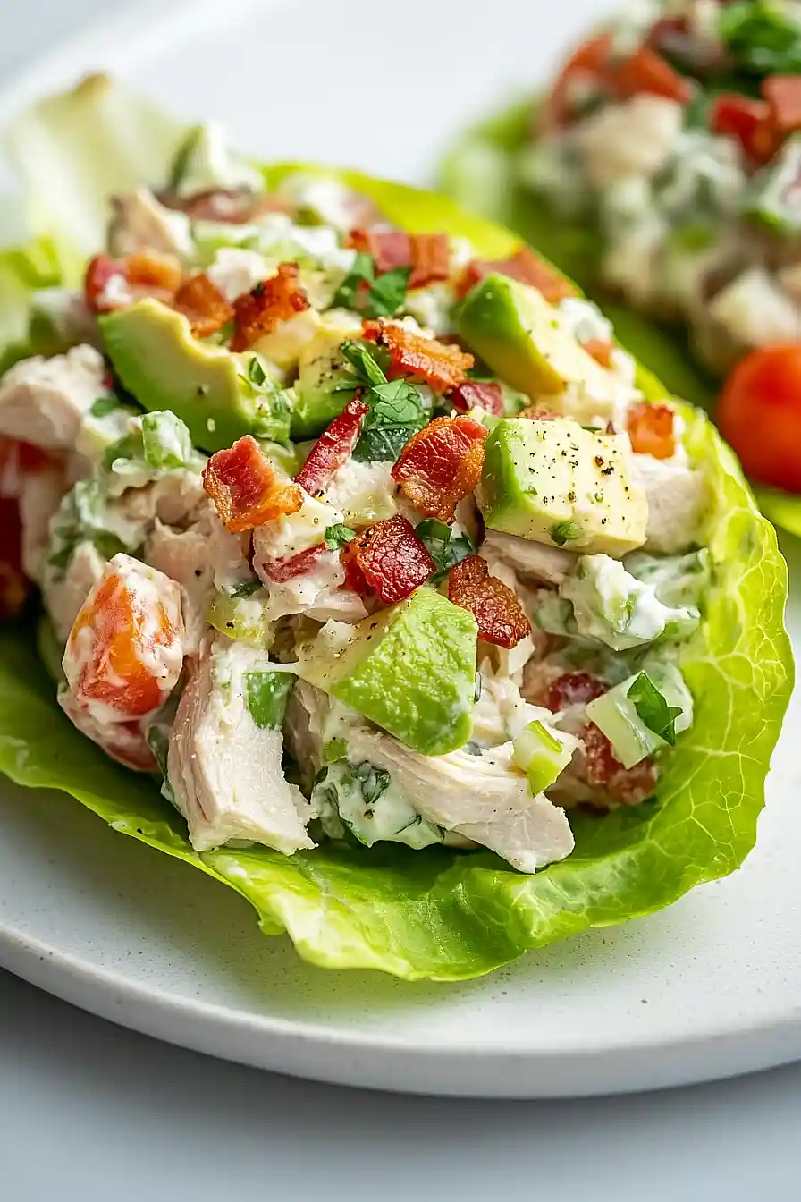 blt chicken salad lettuce wraps