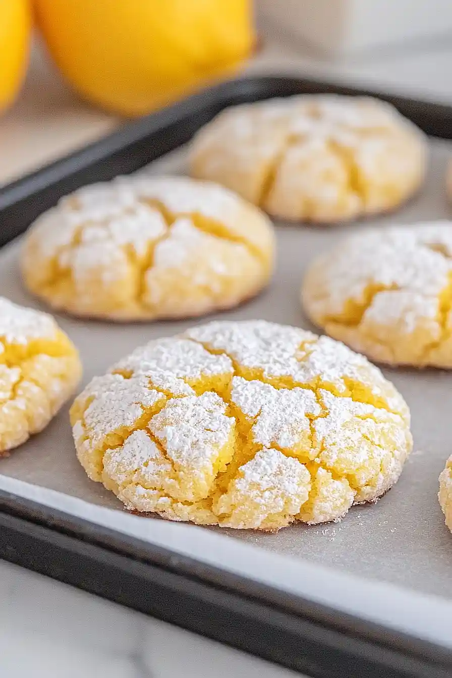 cake mix lemon crinkle cookies