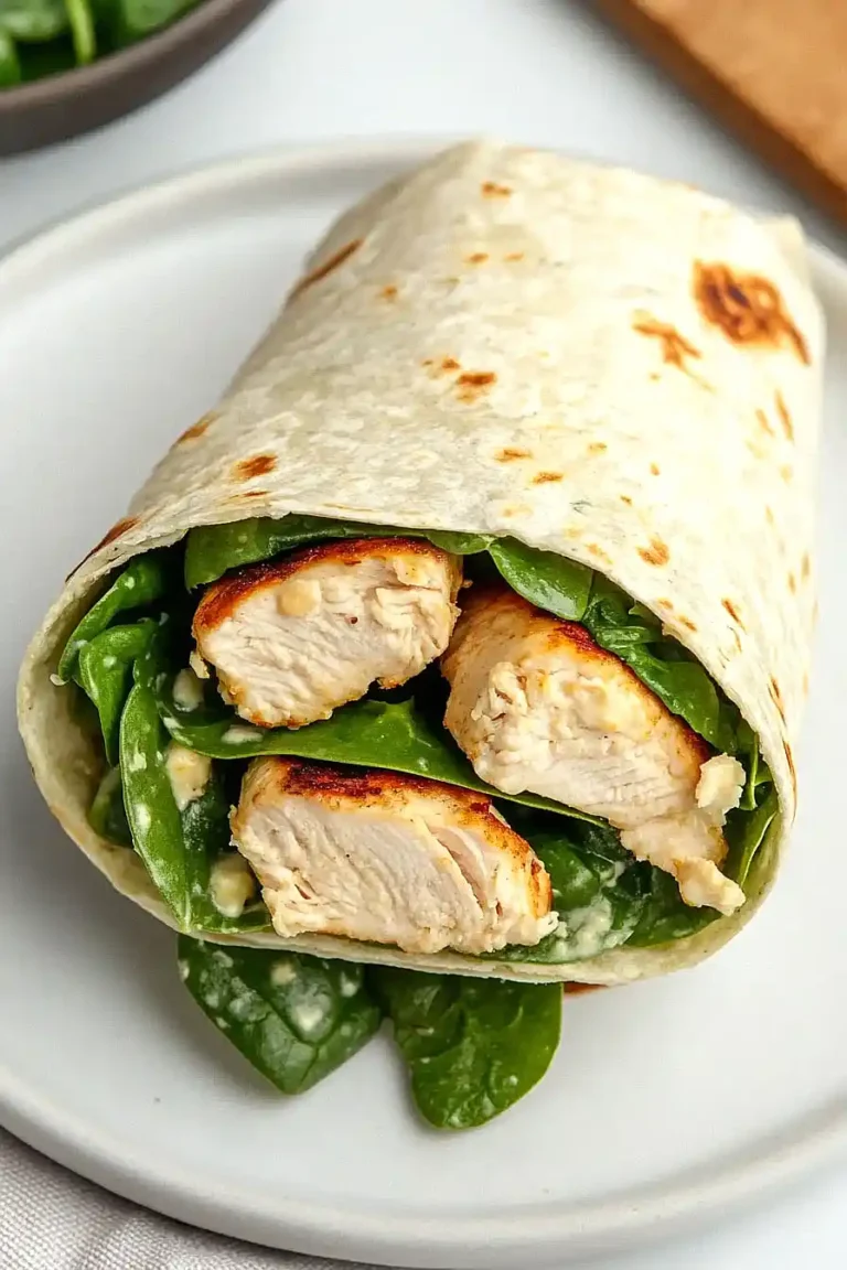 air fryer chicken caesar salad wraps
