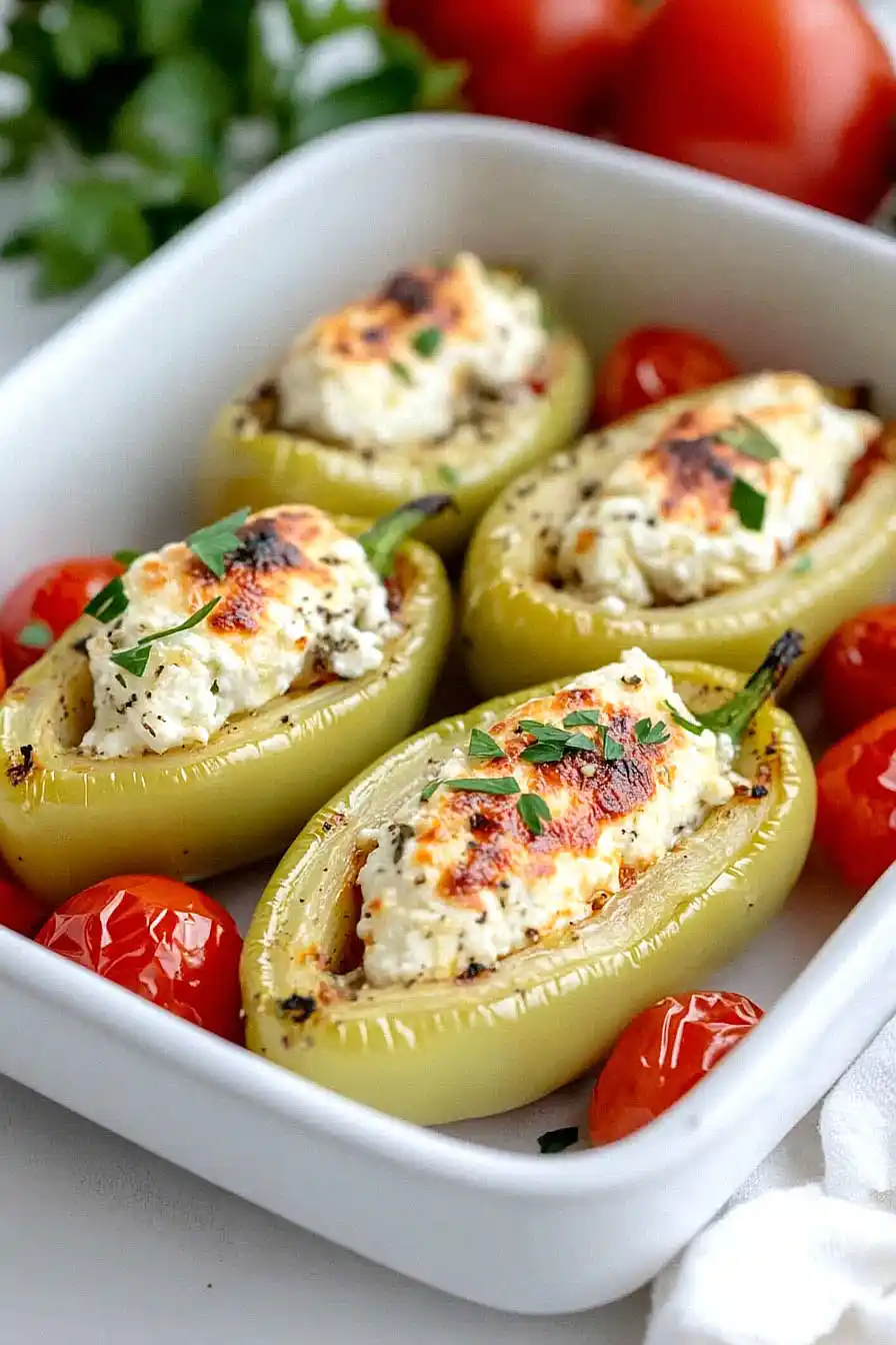 feta stuffed banana peppers