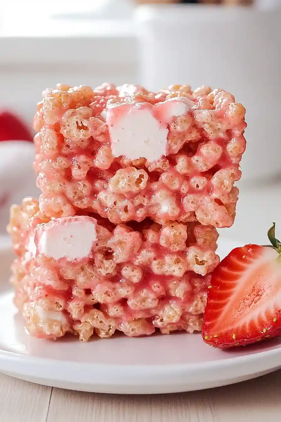 strawberry rice crispy treats