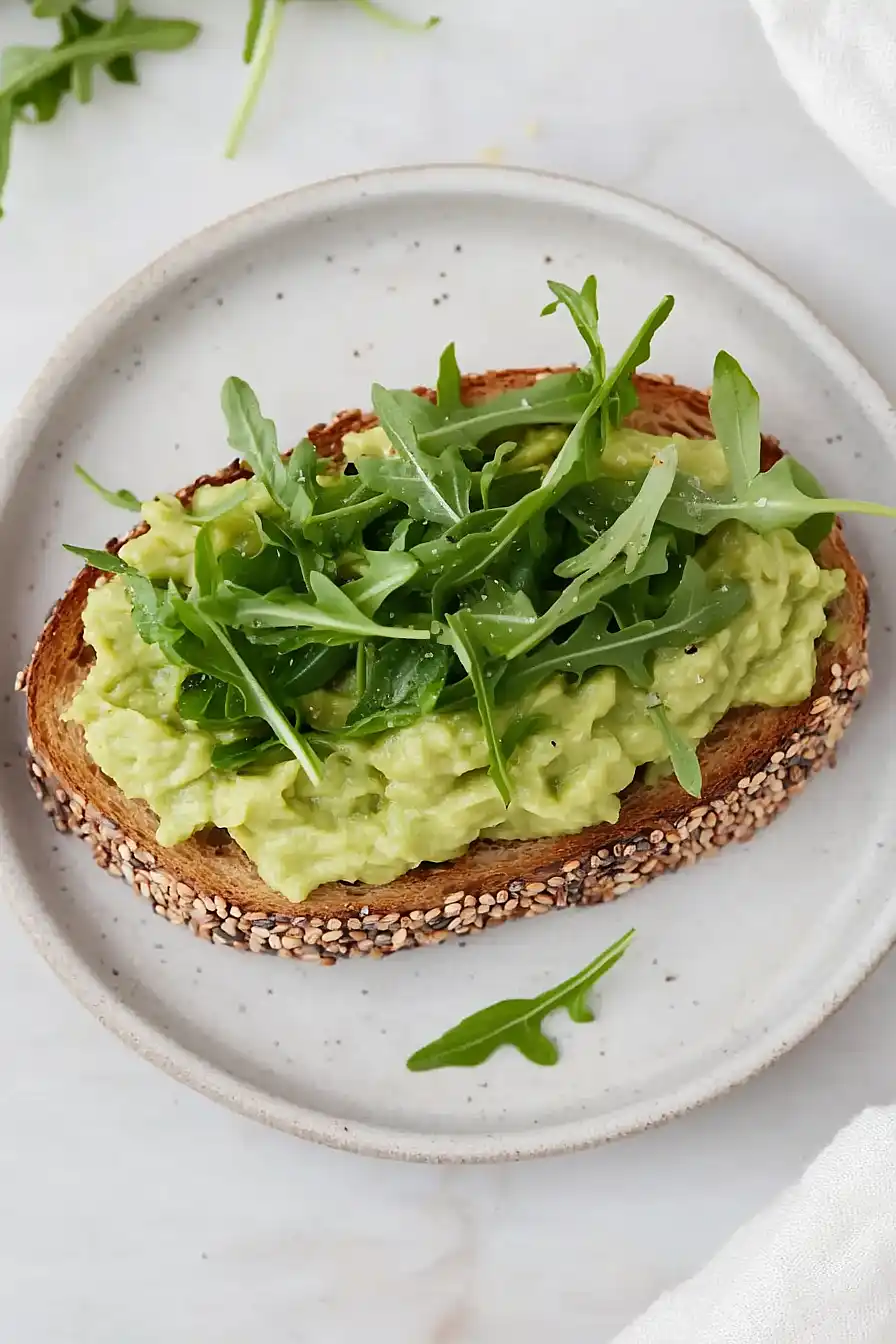 avocado arugula toast 
