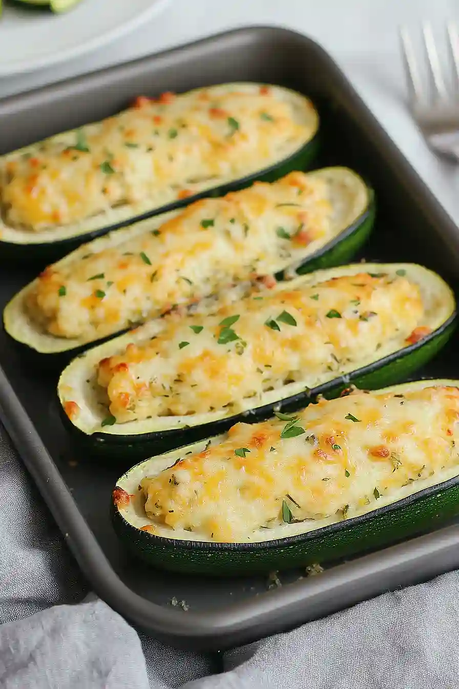 vegetarian stuffed zucchini boats