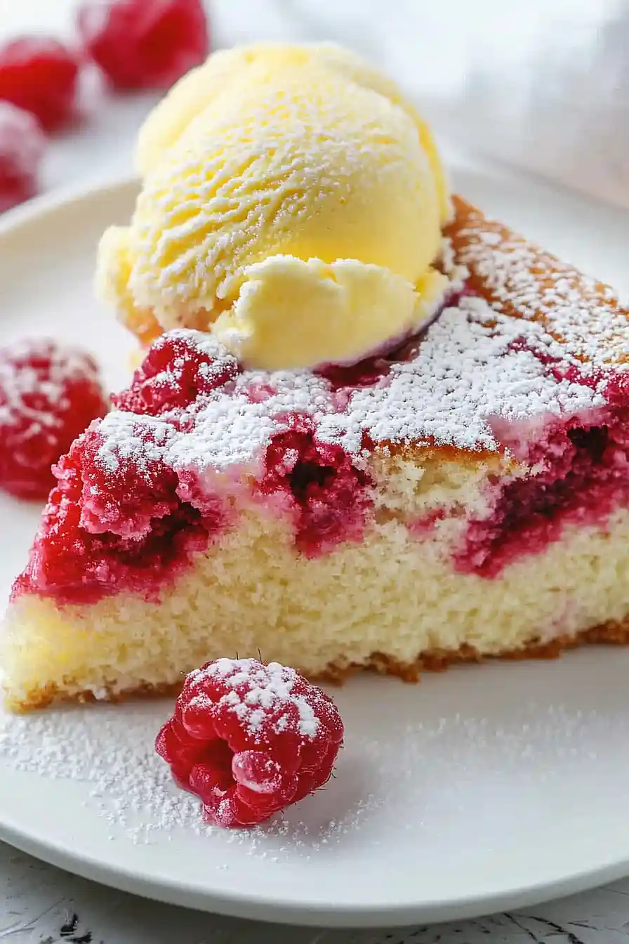 raspberry upside down cake