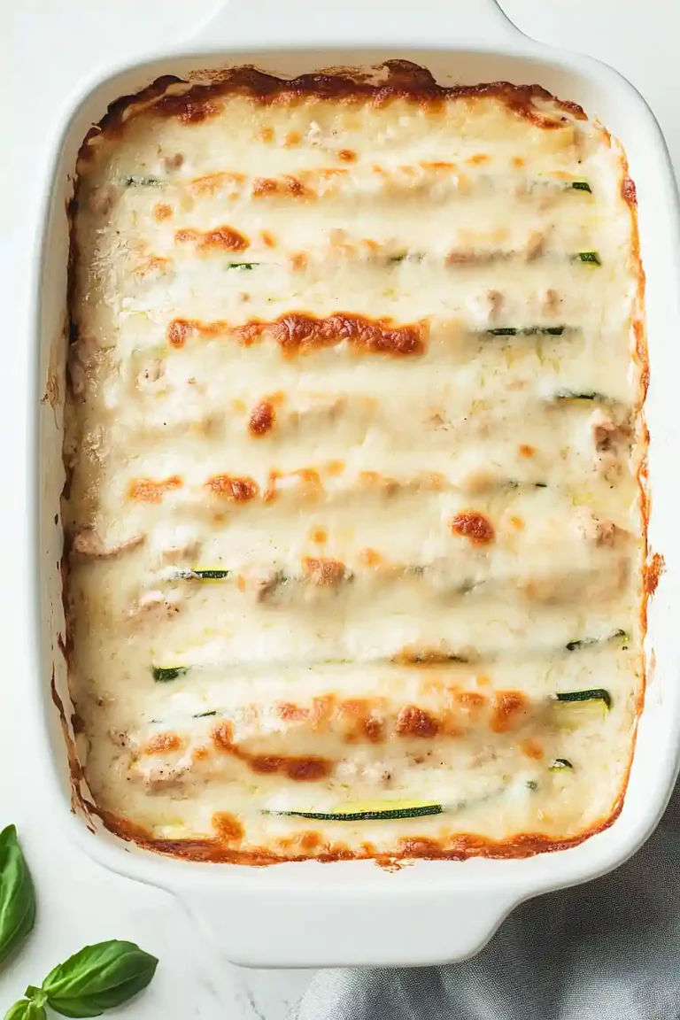 chicken alfredo zucchini lasagna