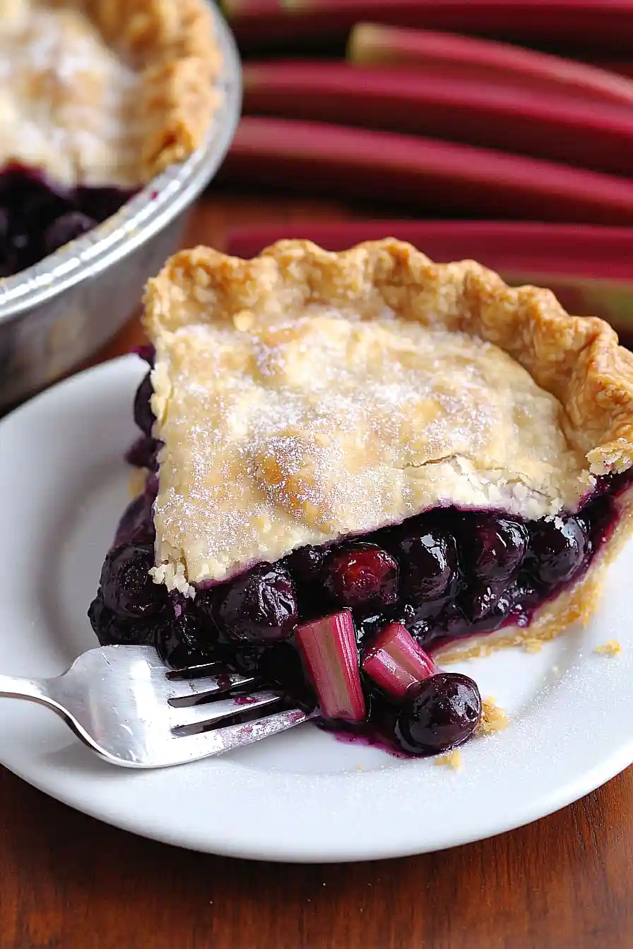 huckleberry rhubarb pie