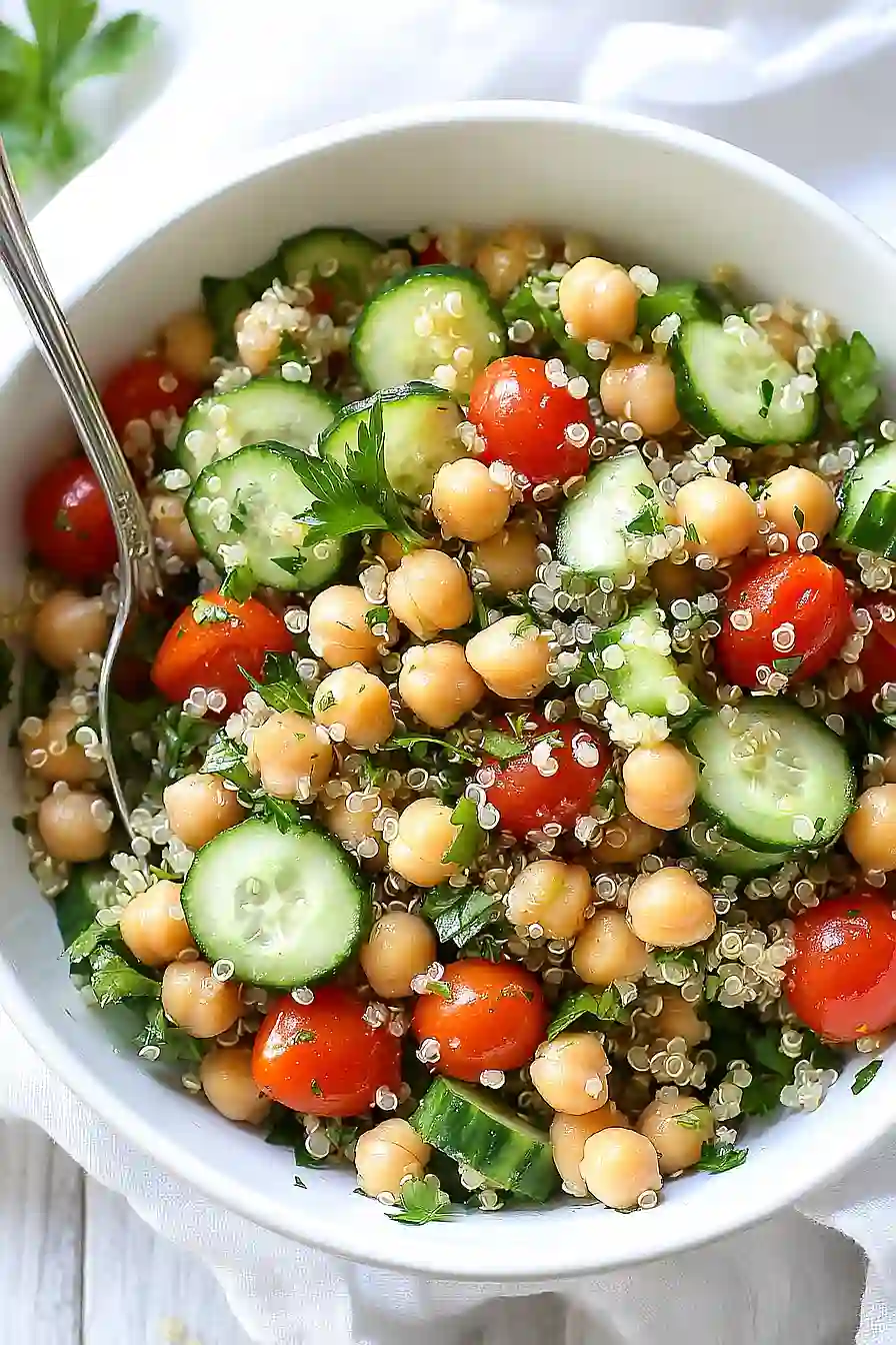 quinoa tabbouleh salad with chickpeas