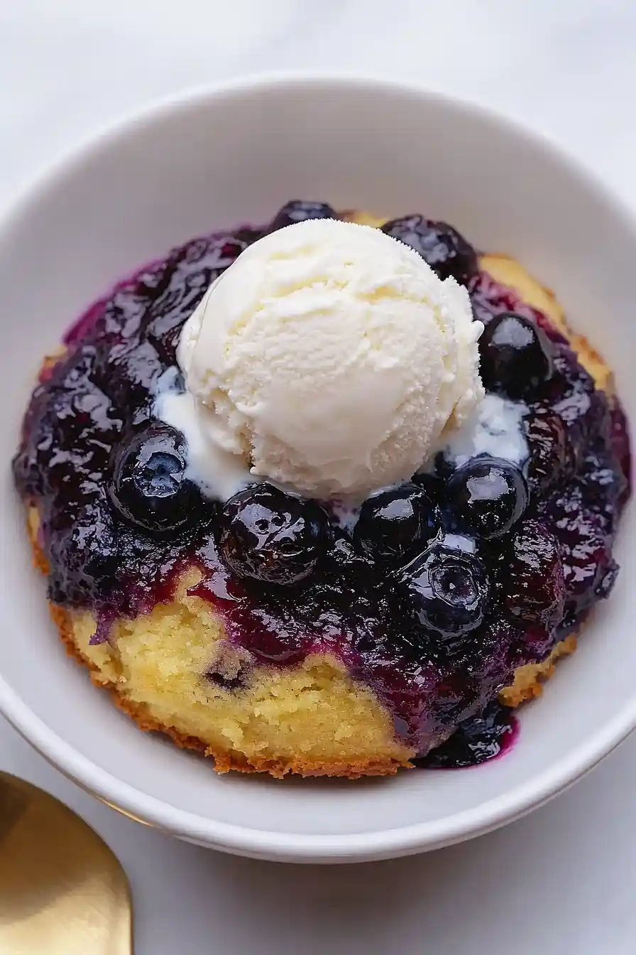 blueberry upside down mini cakes